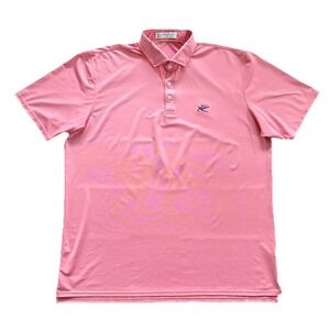 Holderness Bourne Polo Shirt Mens XXL Pink Golf Performance Short Sleeve
